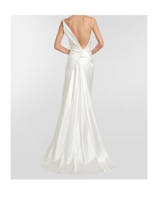 Vivienne Westwood White Bridal Minerva Silk Satin Gown