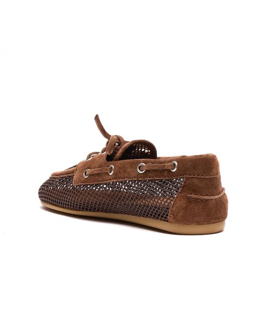 Miu Miu Brown Mesh Loafers