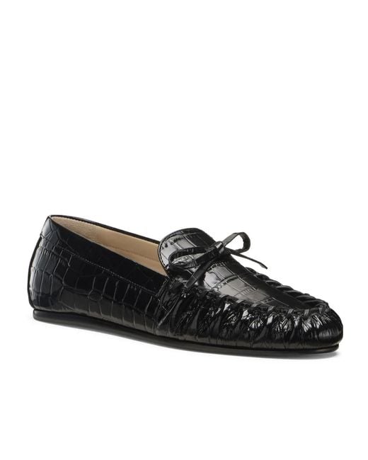 Stuart Weitzman Black Britt Bow Flats