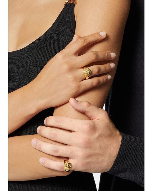 Versace Metallic Medusa Charm Ring