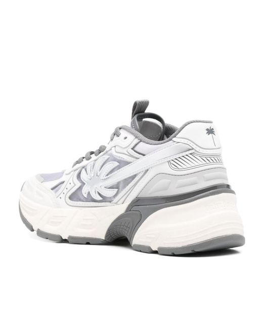 Palm Angels White Mesh Sneakers