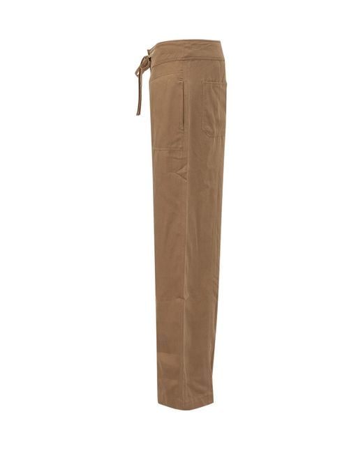 Ba&sh Brown High-Waisted Wide-Leg Trousers