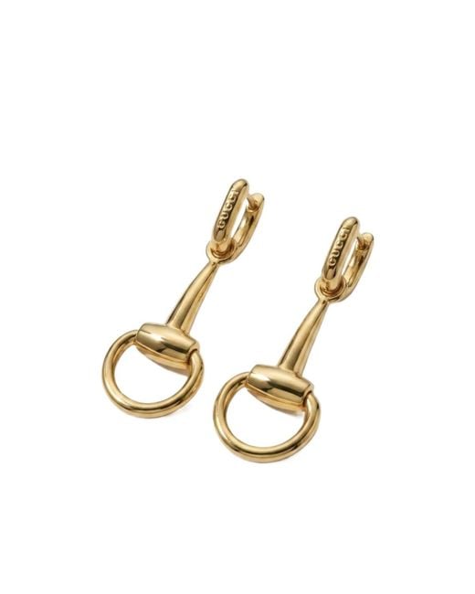 Gucci Metallic Horsebit Earrings