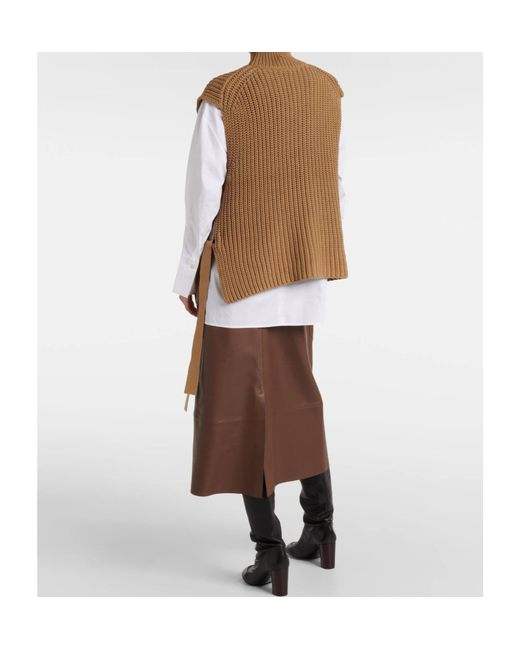 Joseph Brown Turtleneck Two-Piece Sweater