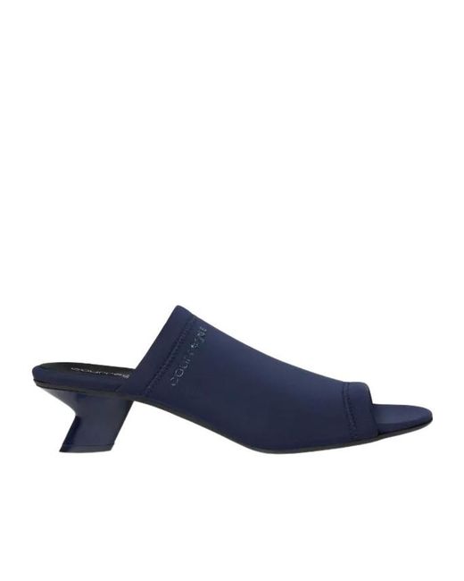Courreges Blue Wet Mules