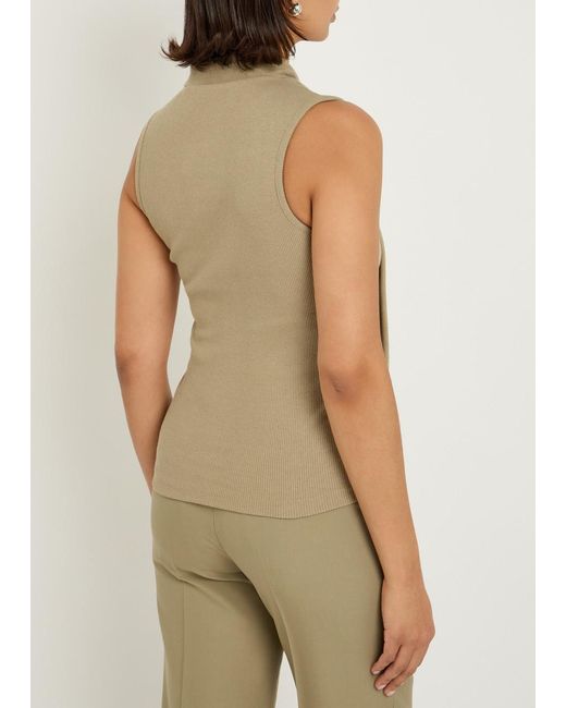 Lemaire Natural Scarf-Effect Cotton-Blend Top