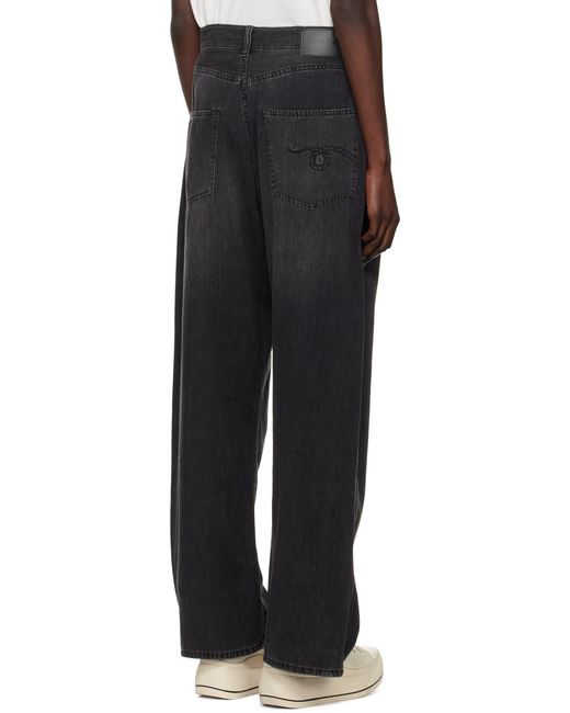 R13 Black Wide-Legged Jeans