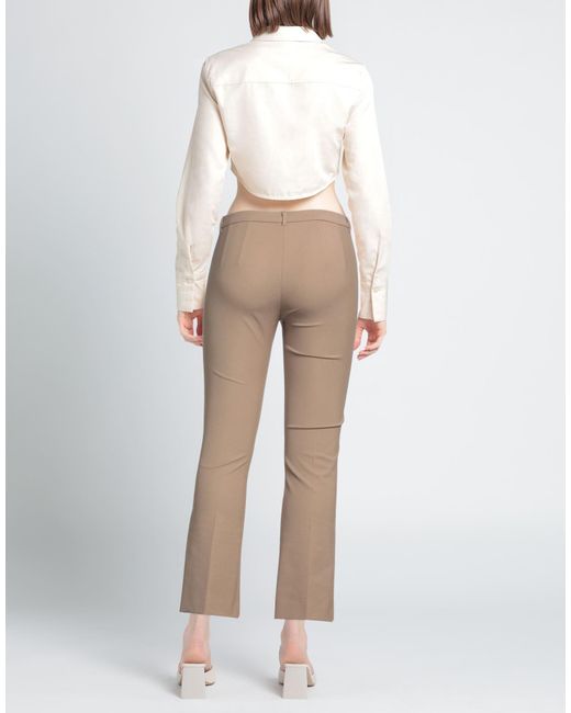 Max Mara Natural Solid Twill Pants