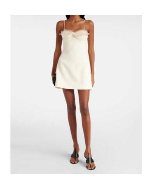 David Koma Natural Ruffled Minidress