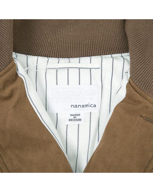 Nanamica Brown Stand-Up Collar Jacket for men