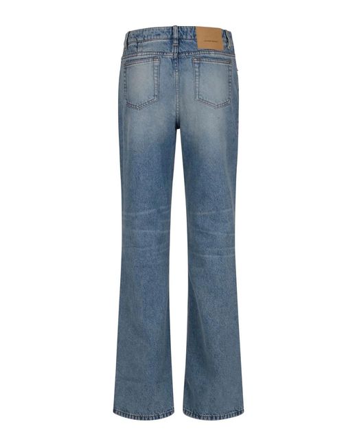 AMI Blue Ami Logo Patch Jeans