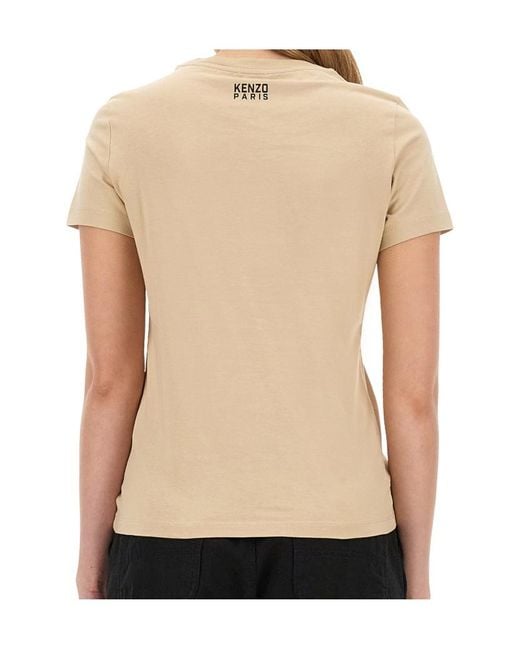 KENZO Natural Happy Tiger Crewneck T-Shirt