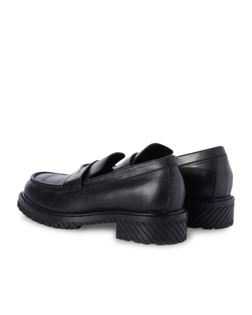 Off-White c/o Virgil Abloh Black Military Slip-On Loafers for men