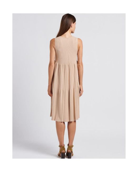 Weekend by Maxmara Natural Round-Necked Horn Dress