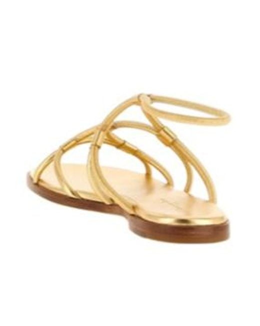 Gianvito Rossi Metallic Ankle-Strap Sandals