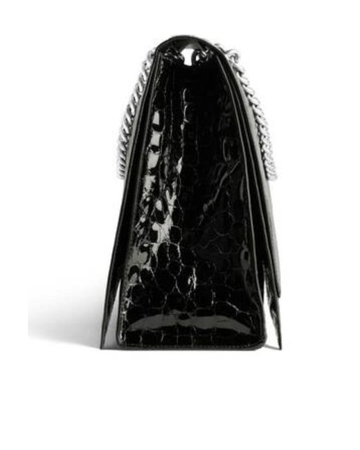 Balenciaga Black Crush Large Chain Bag Crocodile Embossed