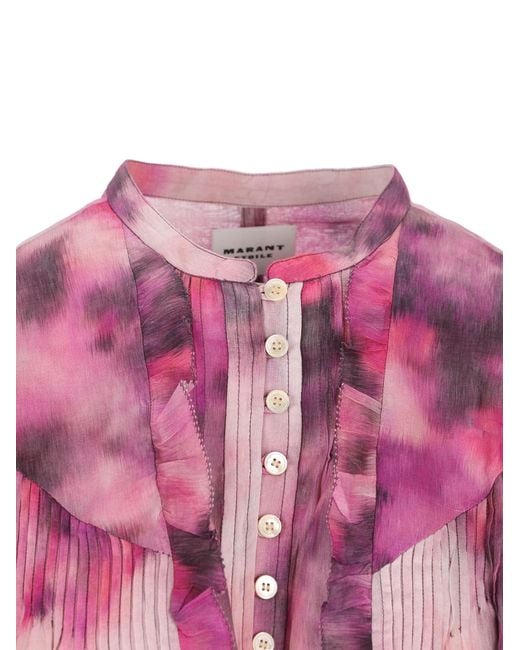 Isabel Marant Pink Isabel Marant Étoile Button Detailed Layered Top