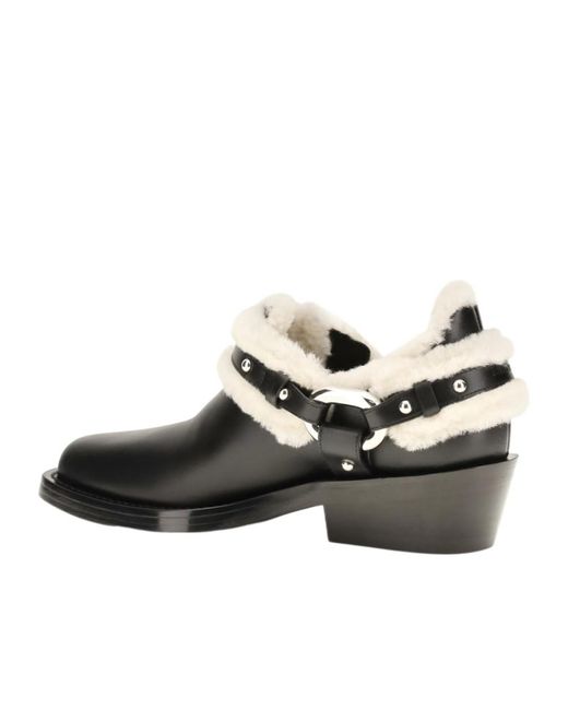 Rabanne Black Block-Heel Ankle Boots