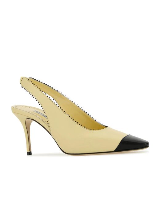 Manolo Blahnik Metallic Gaius Slingback Pointed Toe Pumps