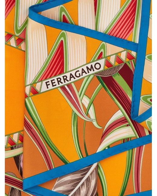 Ferragamo White Ferragamo Giada Triangle Scarf