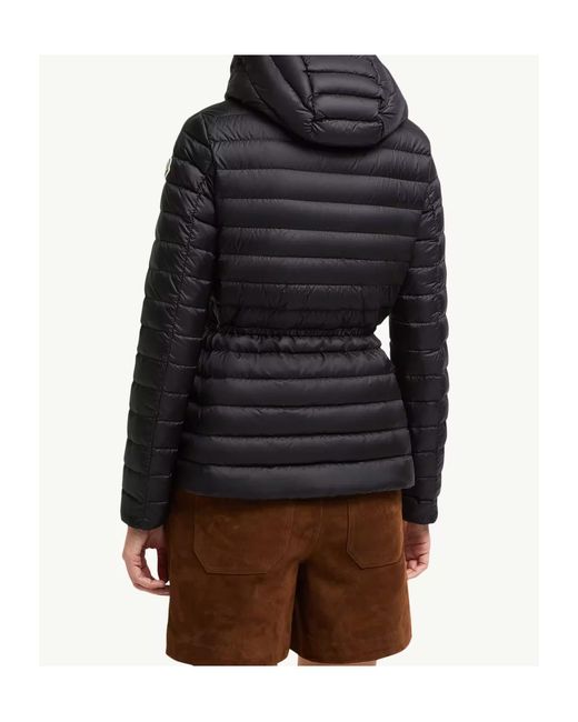 Moncler Black Raie Belted Hooded Padded Jacket