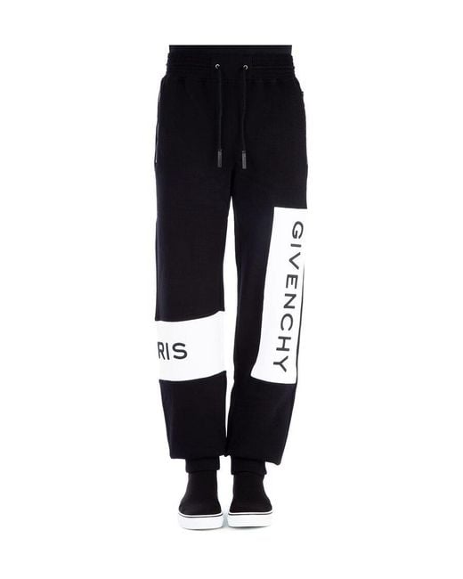 Givenchy Black Logo Decal Sweatpants for men