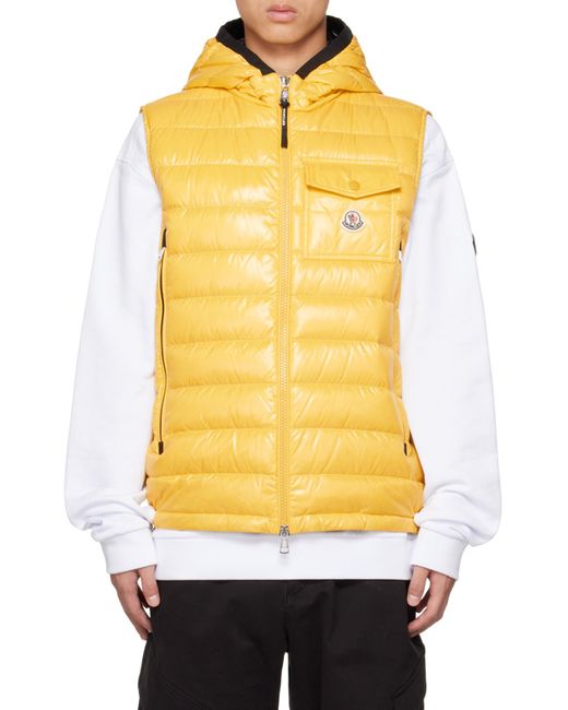 Moncler Yellow Ragot Down Gilet for men