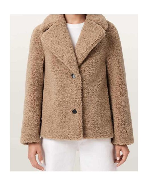AllSaints Natural Eddie Faux-Fur Jacket