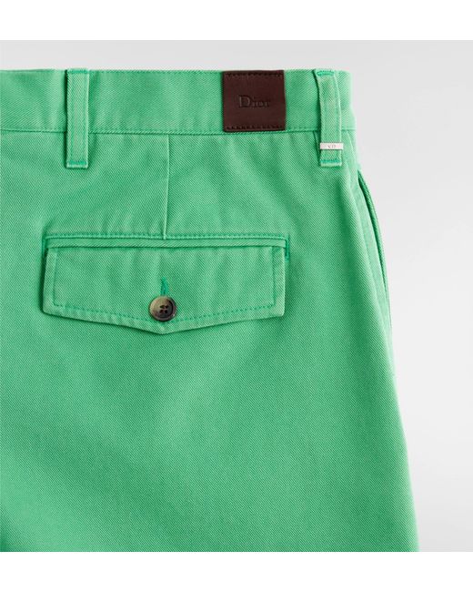 Dior Green Iviera Chino Shorts for men