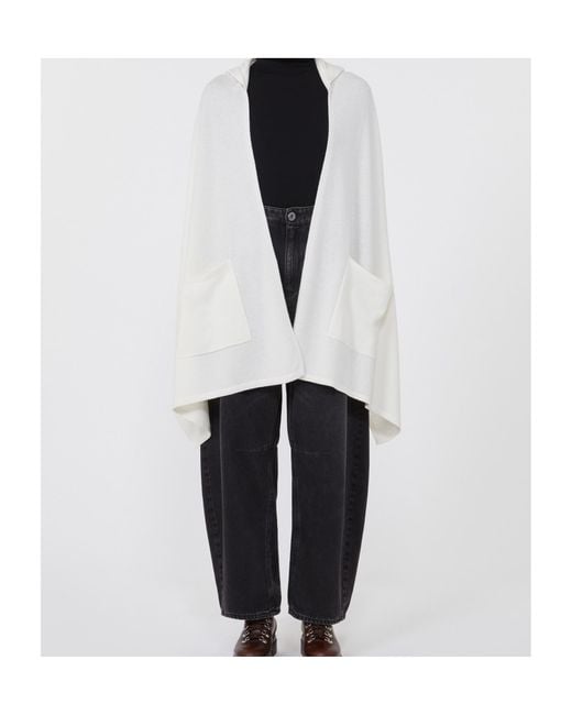 Weekend by Maxmara White Hooded Shawl