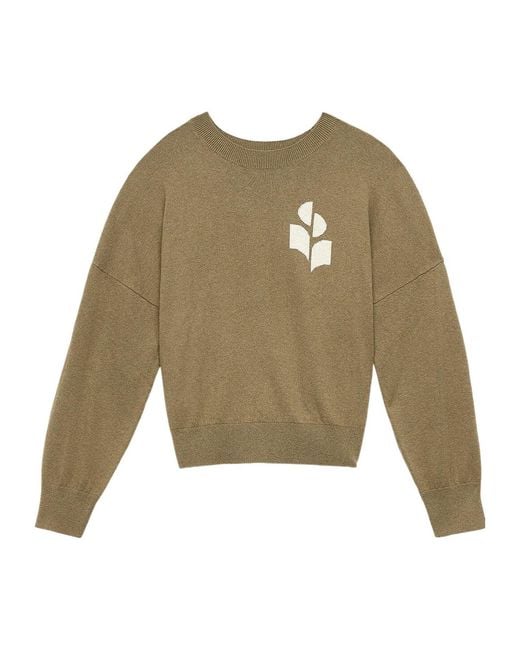 Isabel Marant Natural Isabel Marant Étoile Marisans Logo Intarsia Knitted Jumper