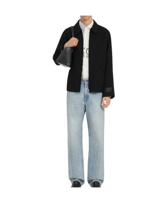 MM6 by Maison Margiela Black Double-Faced Zip Jacket for men
