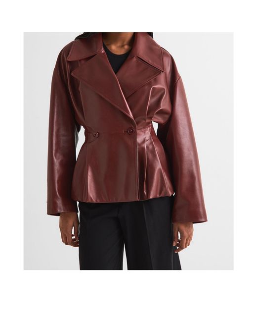 Balenciaga Purple Leather Jacket