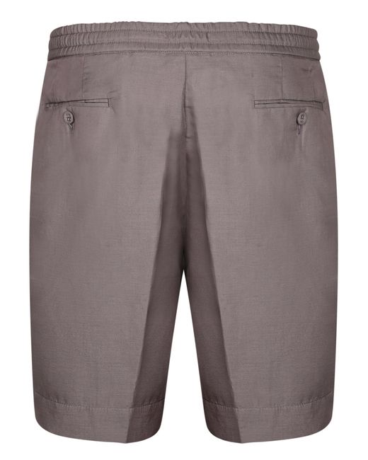 Officine Generale Gray Officine Générale Drawstring Waist Shorts for men
