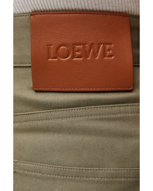 Loewe White Logo Patch High-Waist Trousers