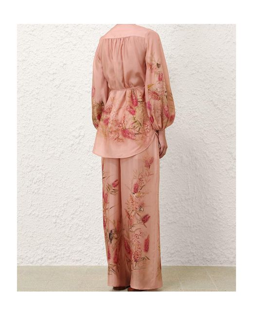 Zimmermann Pink Cascadian Relaxed Pants