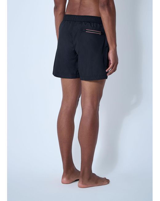 Moncler Blue Logo Patch Drawstring Swim Shorts for men