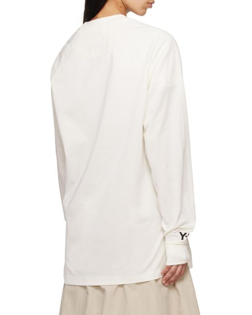 Y-3 Natural 3-Stripes Long-Sleeved T-Shirt for men