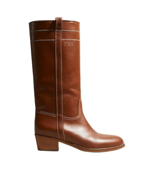 Fay Brown Tall Riding Boot