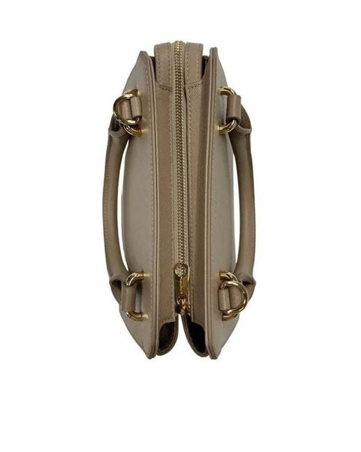 Burberry White Double Handle Shoulder Bag