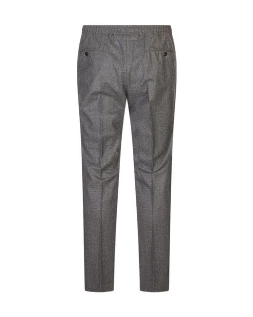 Corneliani Gray Drawstring Casual Pants for men