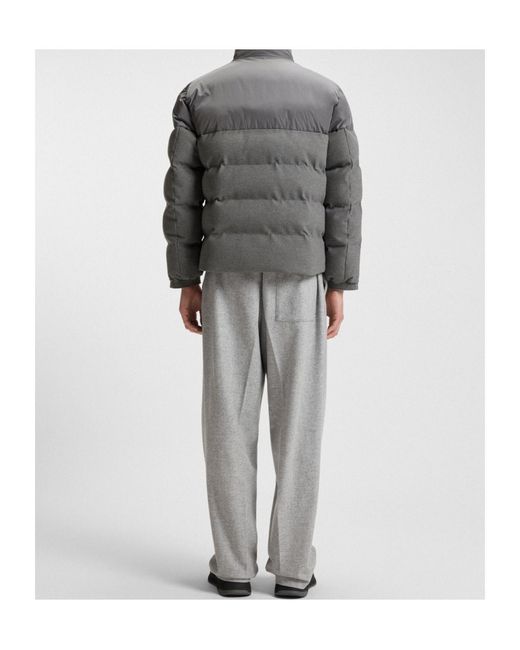 Boss Gray Clanello Puffer Jacket for men