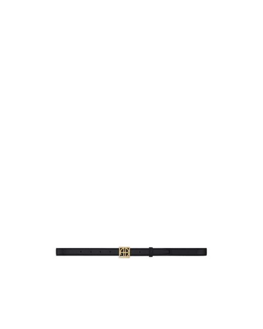 Anine Bing Black Monogram Belt