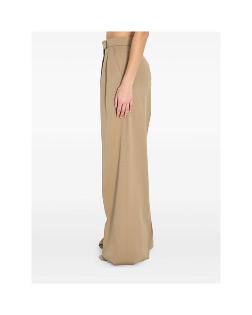 Max Mara Natural Wide-Leg Casual Pants
