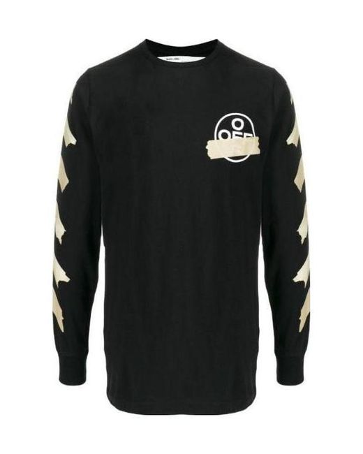 Off-White c/o Virgil Abloh Black Tape Arrows Long-Sleeved T-Shirt for men