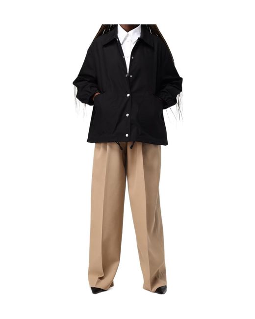 Jil Sander Blue Logo-Printed Textured Jacket