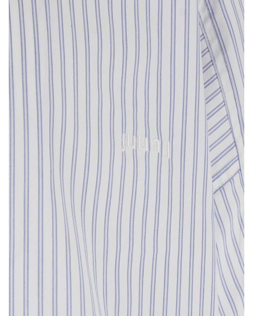 Juun.J White Striped Pattern Shirt for men