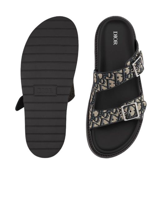 Dior Black Homme Buckled Open Toe Sandals for men