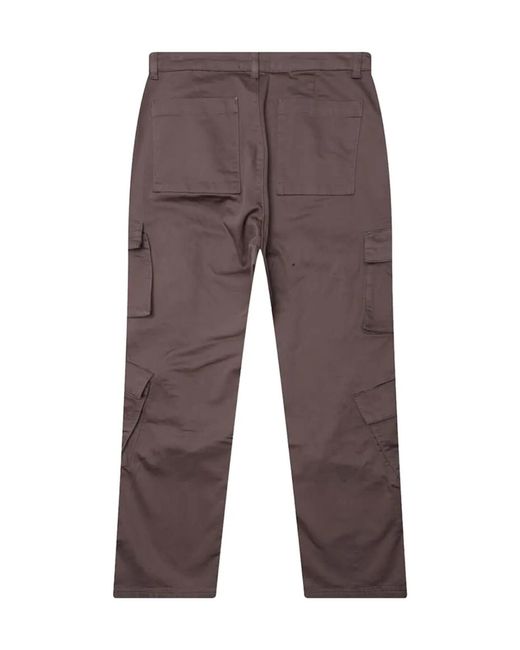 Represent Brown Cargo Flap-Pocket Trousers for men