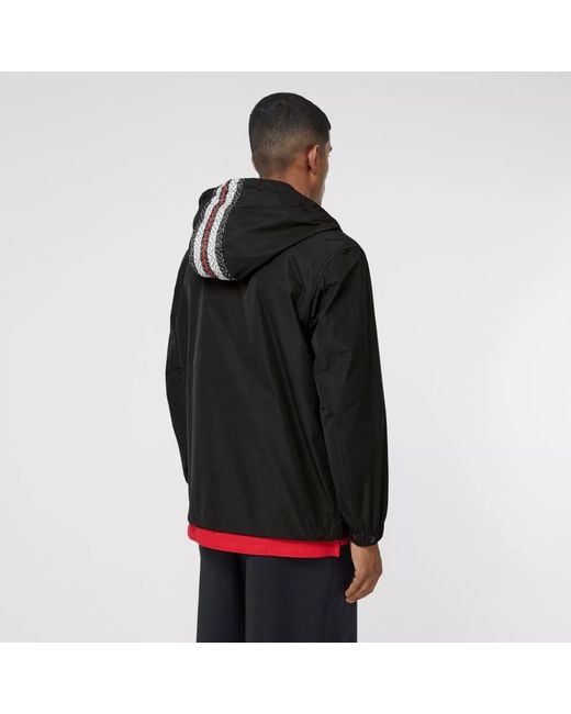 Burberry Black Logo Trim Jacket for men